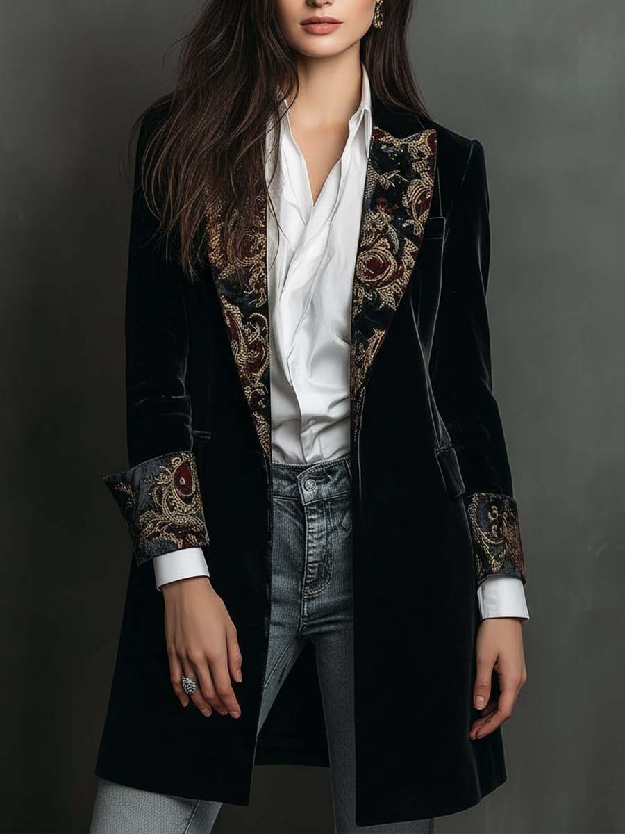 Leontina | Blazer stampa barocca