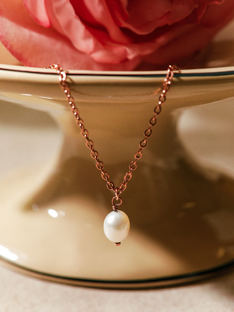 Minimal | Collana con Ciondolo Perla