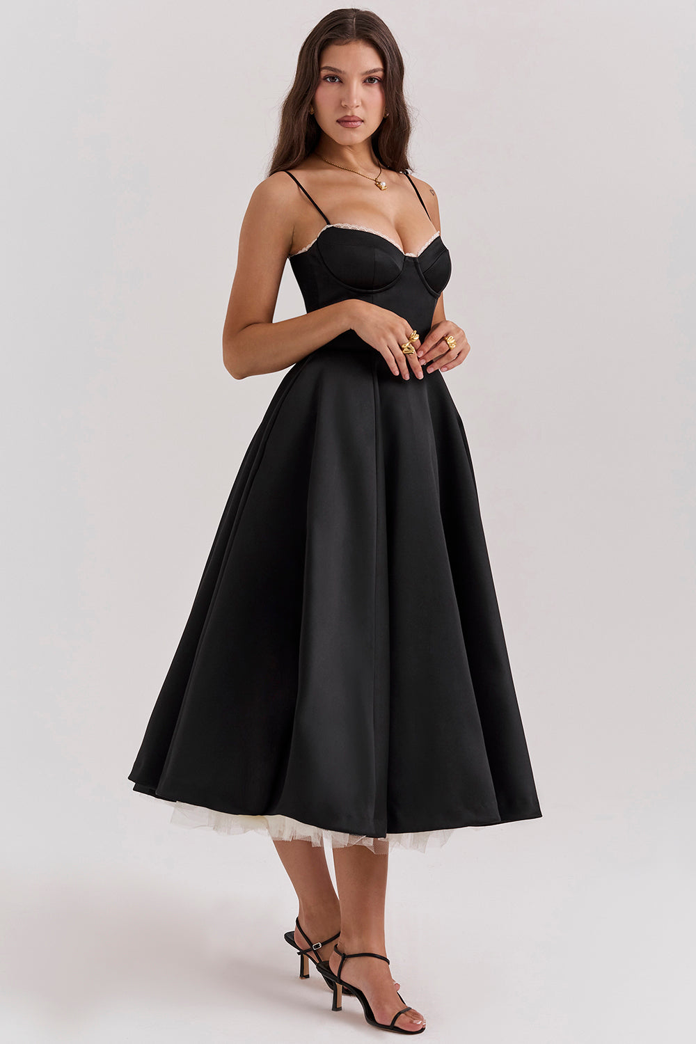 Aurora | Abito Midi Nero