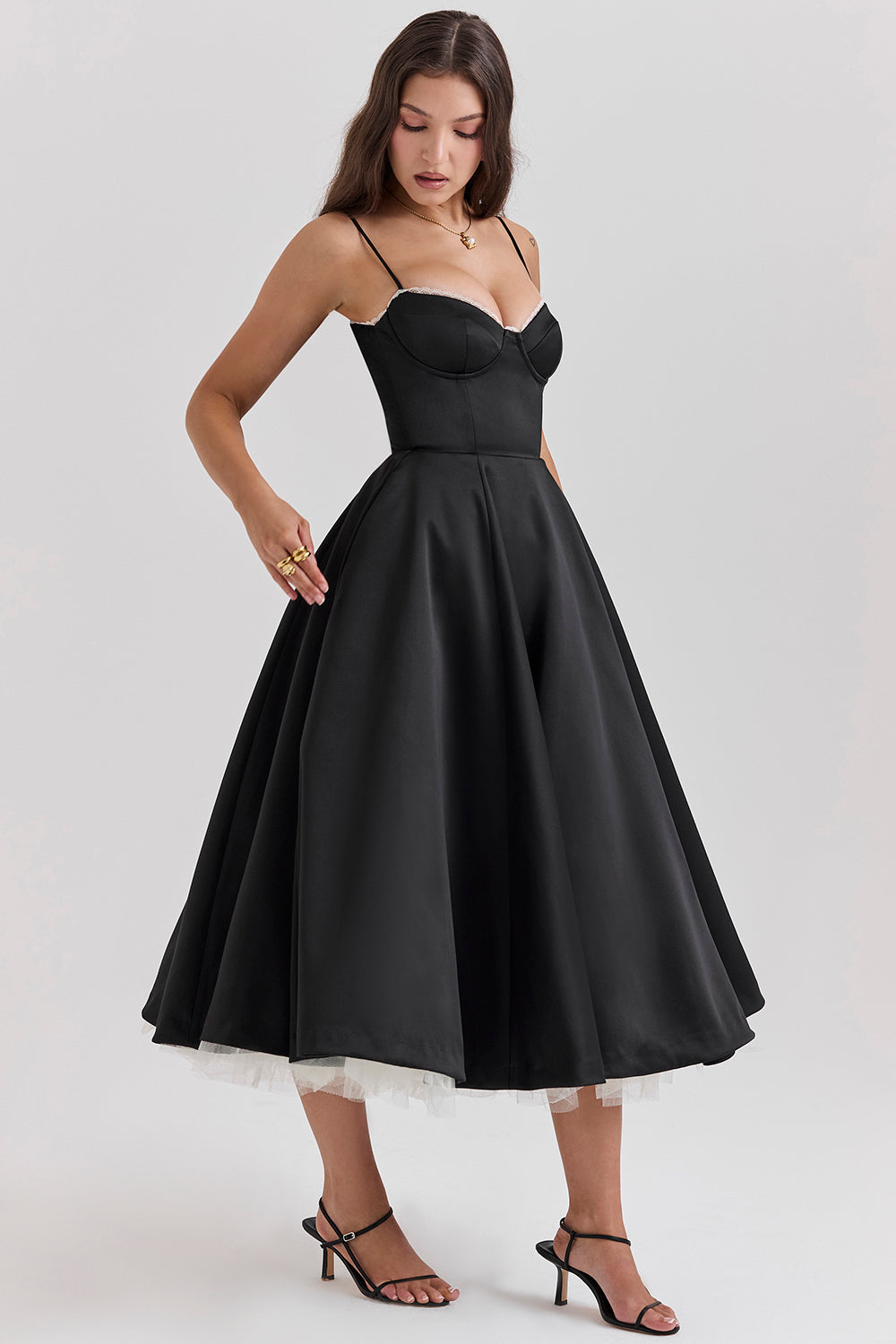 Aurora | Abito Midi Nero