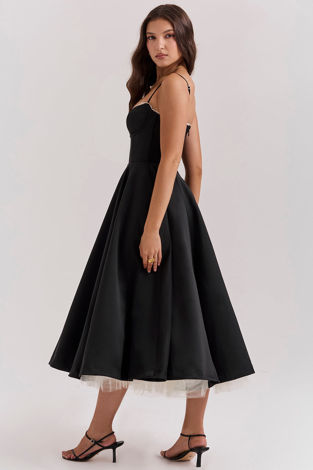 Aurora | Abito Midi Nero