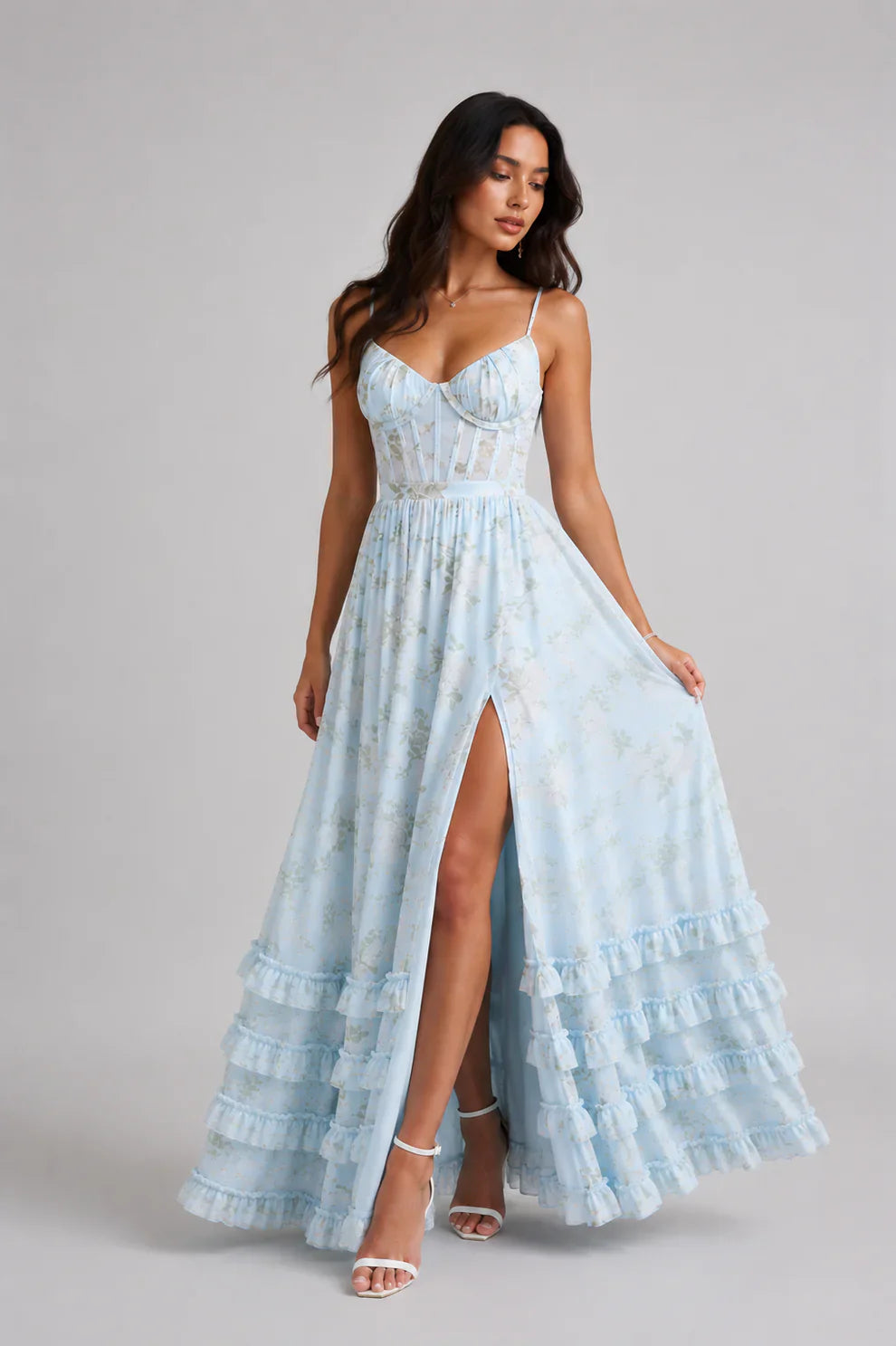 Violetta| Vestido midi fluido con escote V
