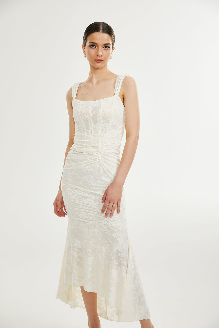 Charlotte | Abito Midi Avorio