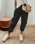 Lucie™ — Pantaloni fluidi in misto cotone e lino