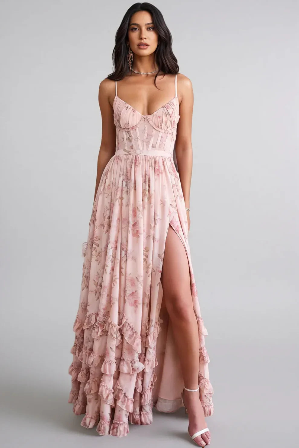 Violetta| Vestido midi fluido con escote V