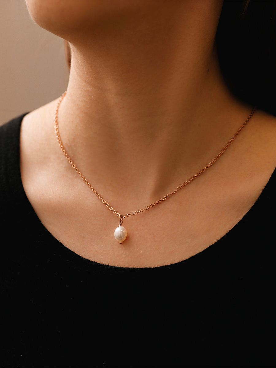 Minimal | Collana con Ciondolo Perla
