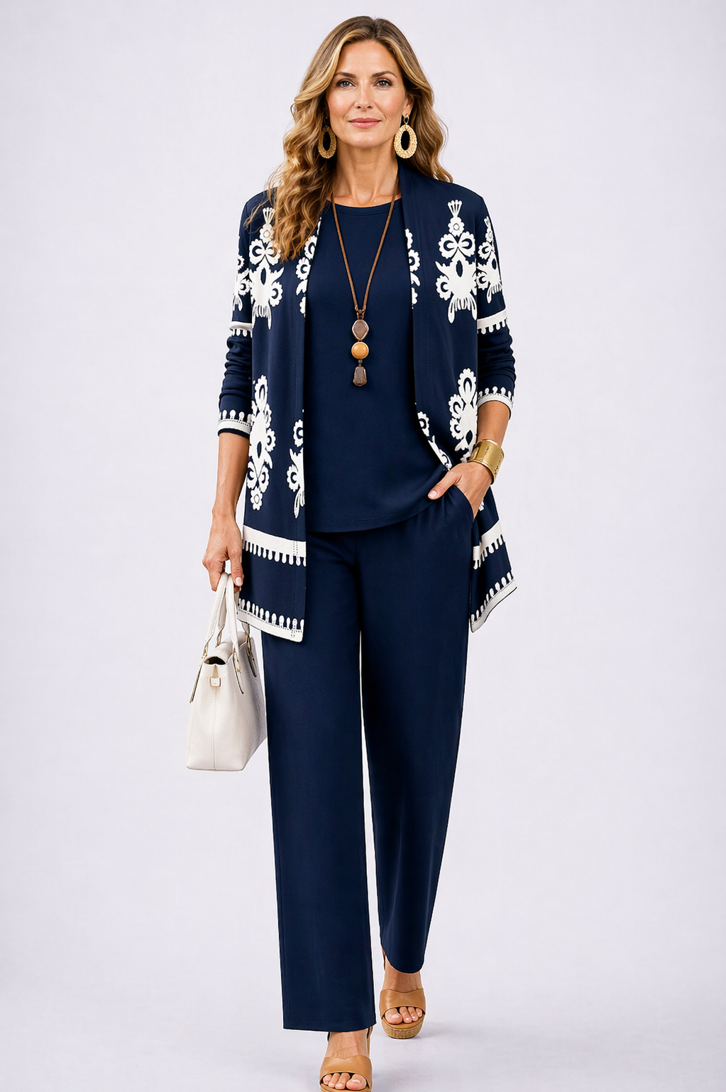 Caroline | Completo 3 Pezzi Blu Navy