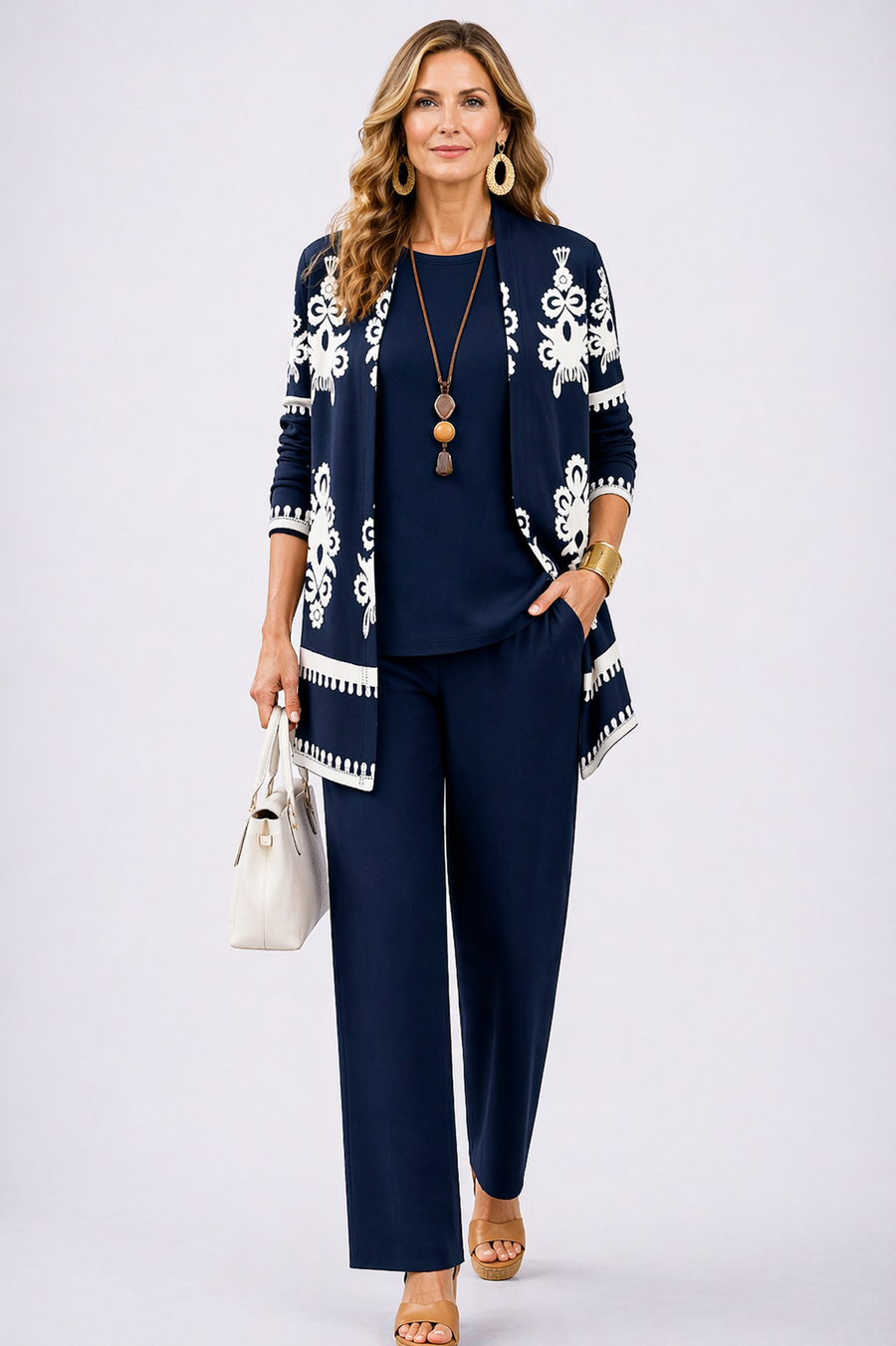 Caroline | Completo 3 Pezzi Blu Navy