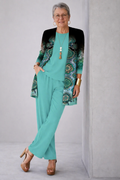 Ghislaine | Completo 3 Pezzi Verde Petrolio