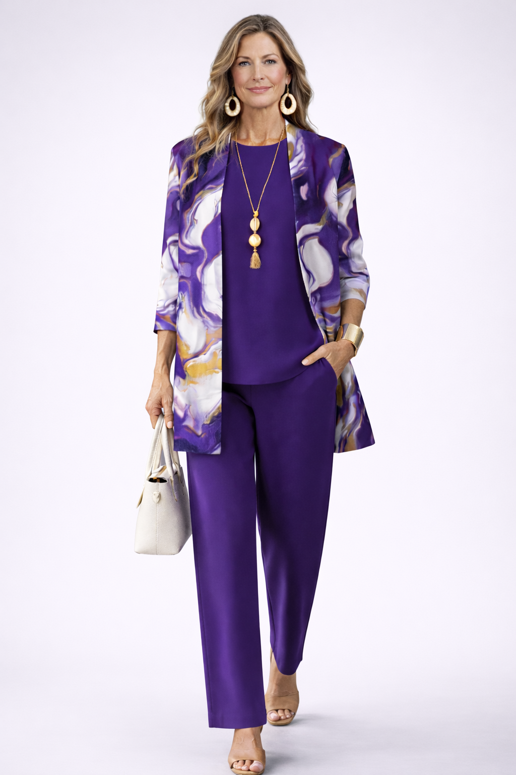 Gabrielle | Completo 3 Pezzi Viola Parma