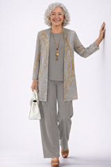 Adèle | Completo 3 Pezzi Blu Marmorizzato Oro