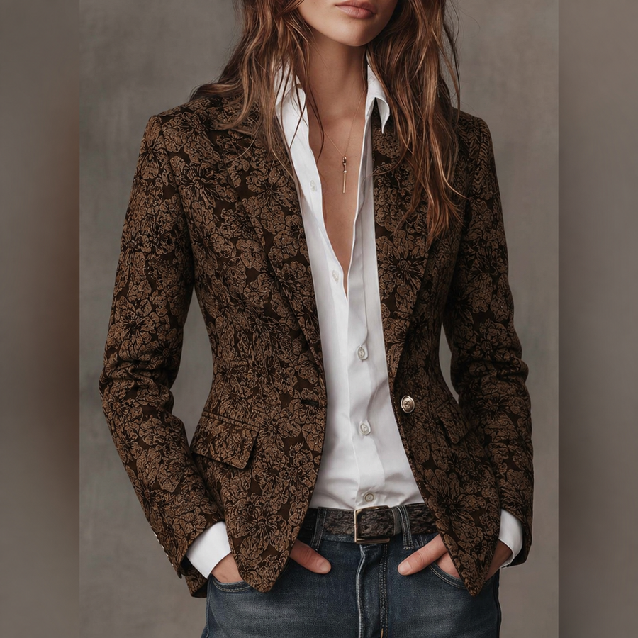 Estella | Blazer jacquard aderente