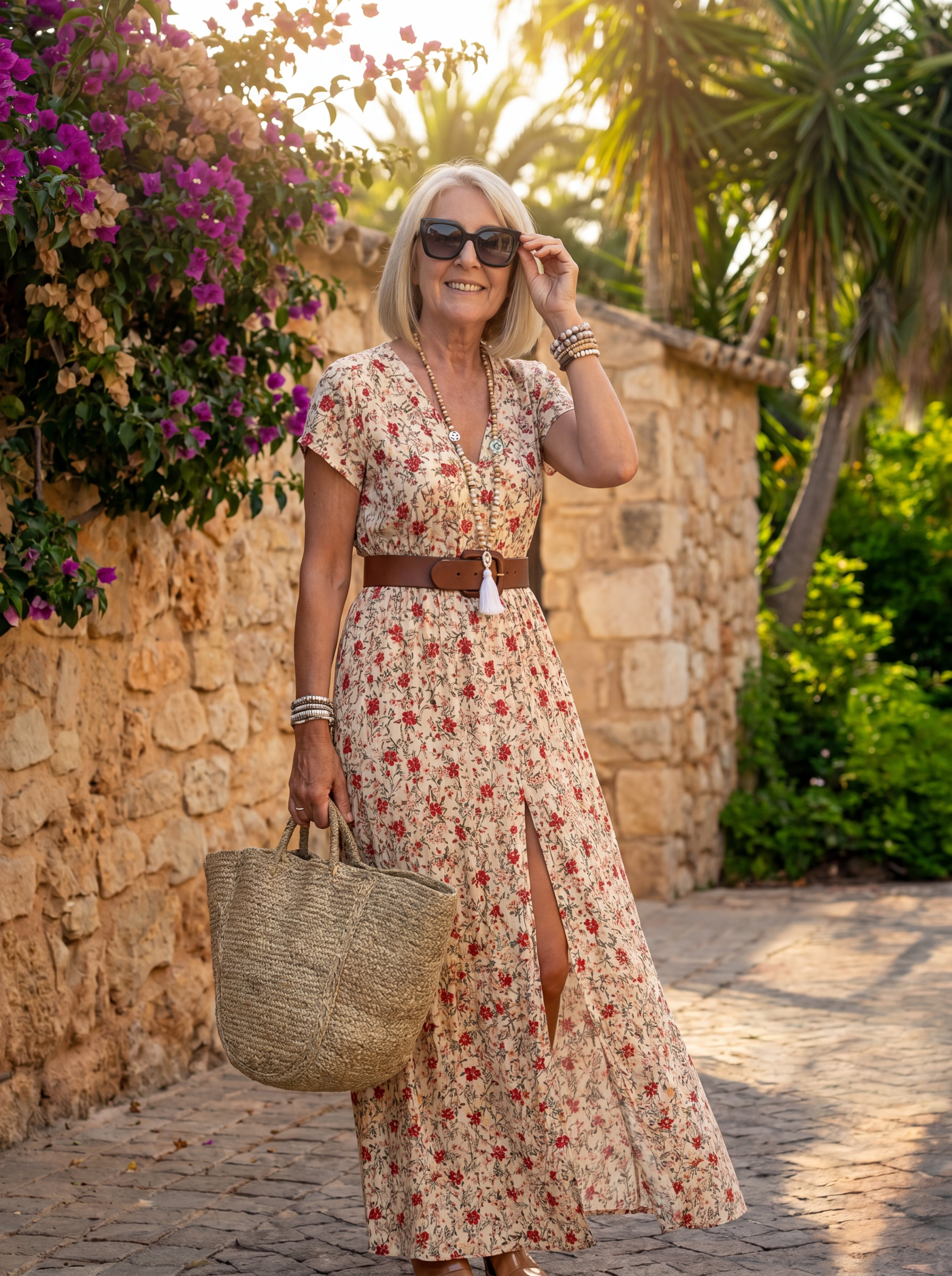 Gioia | Abito Lungo Boho con Cintura