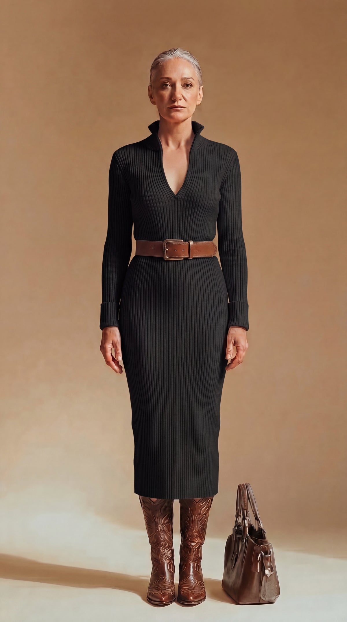 GIADA — Abito in maglia a collo alto