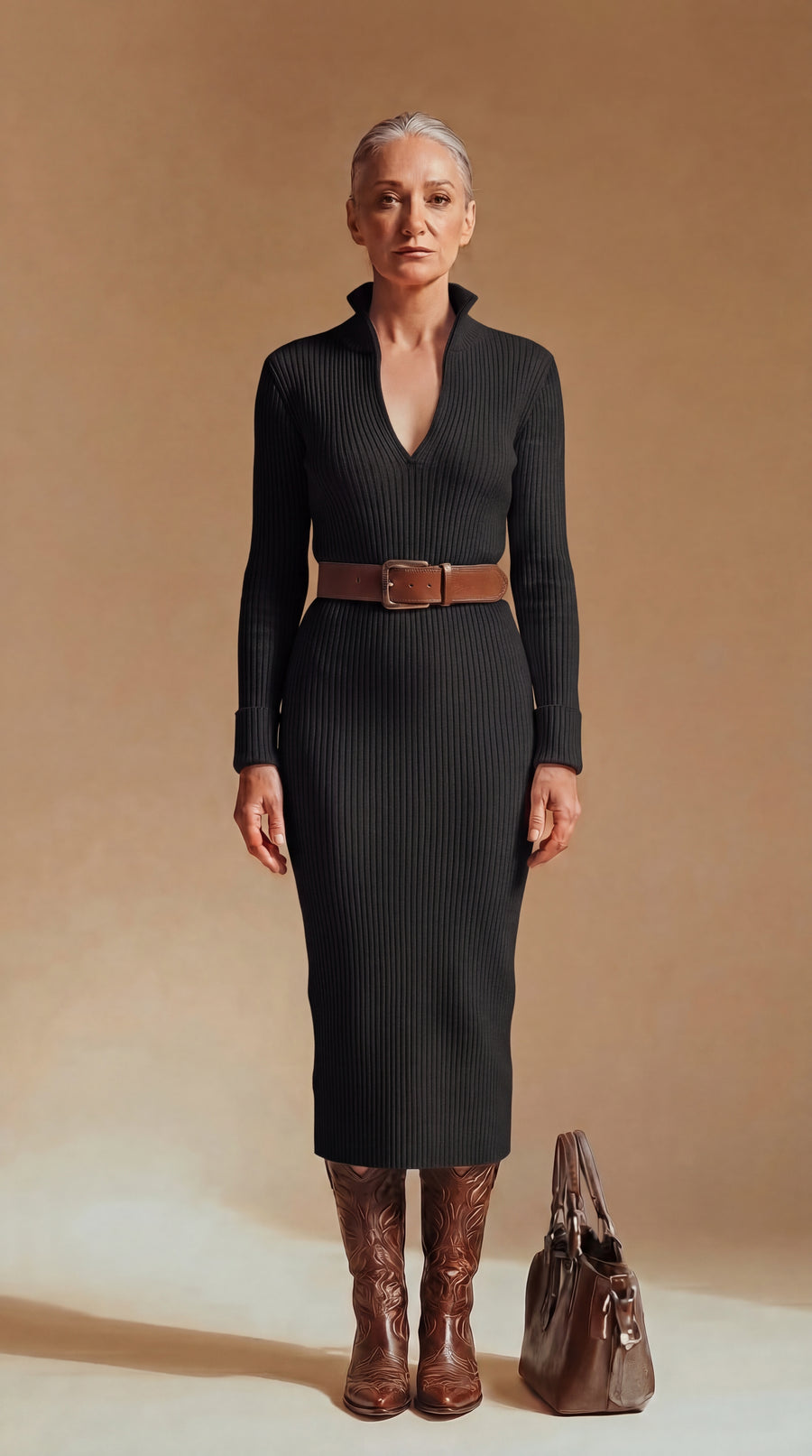 GIADA — Abito in maglia a collo alto