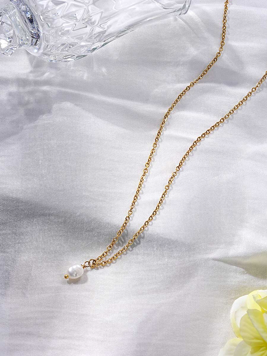 Minimal | Collana con Ciondolo Perla