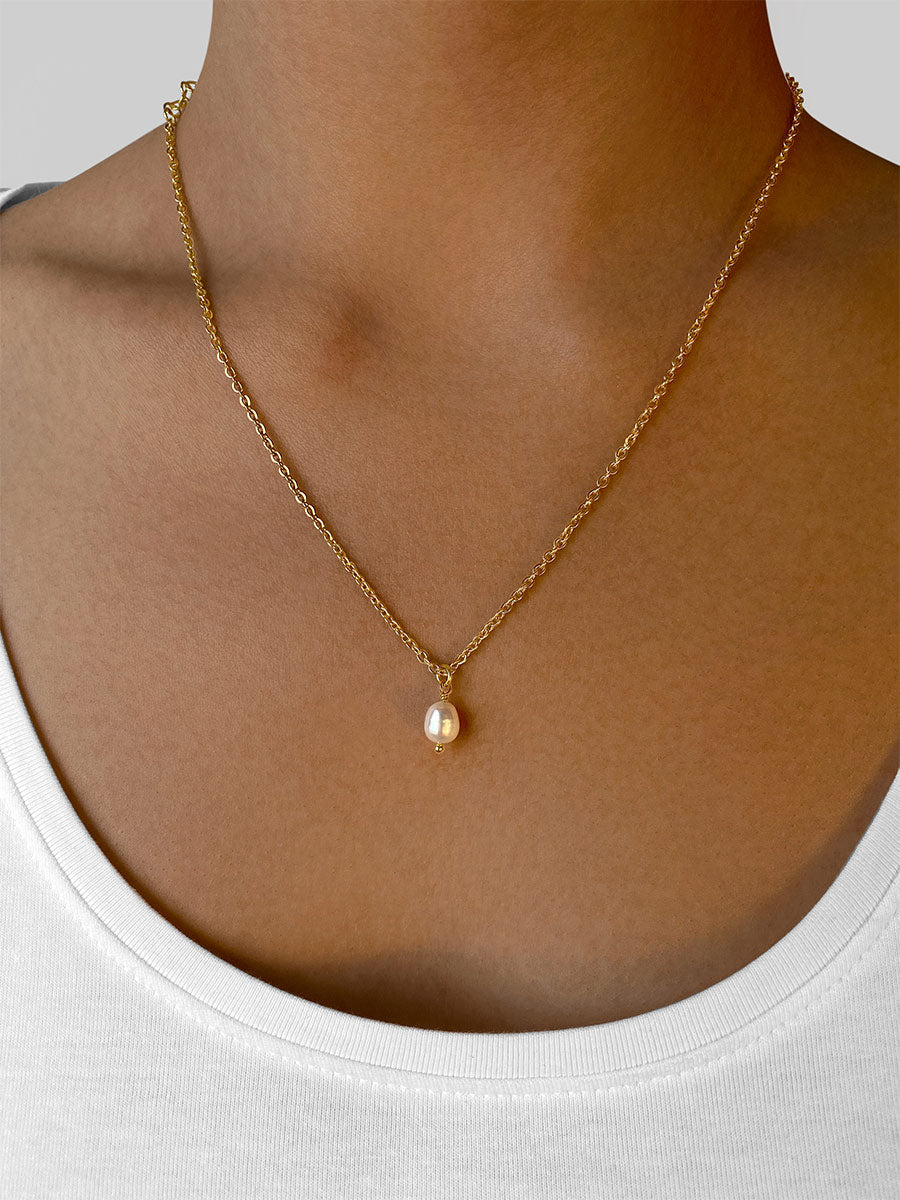 Minimal | Collana con Ciondolo Perla