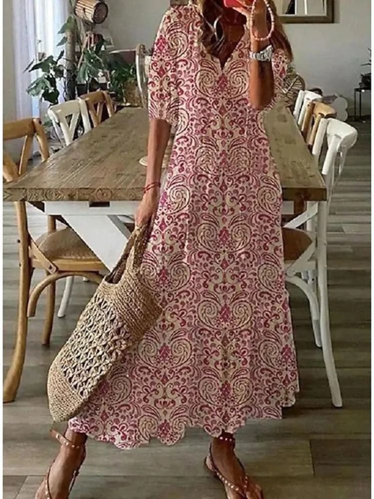 Élodie™ — Abito lungo floreale vellutato ed elegante