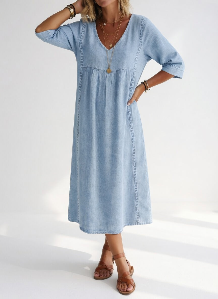 Lioréa™ — abito midi fluido, casual ed elegante