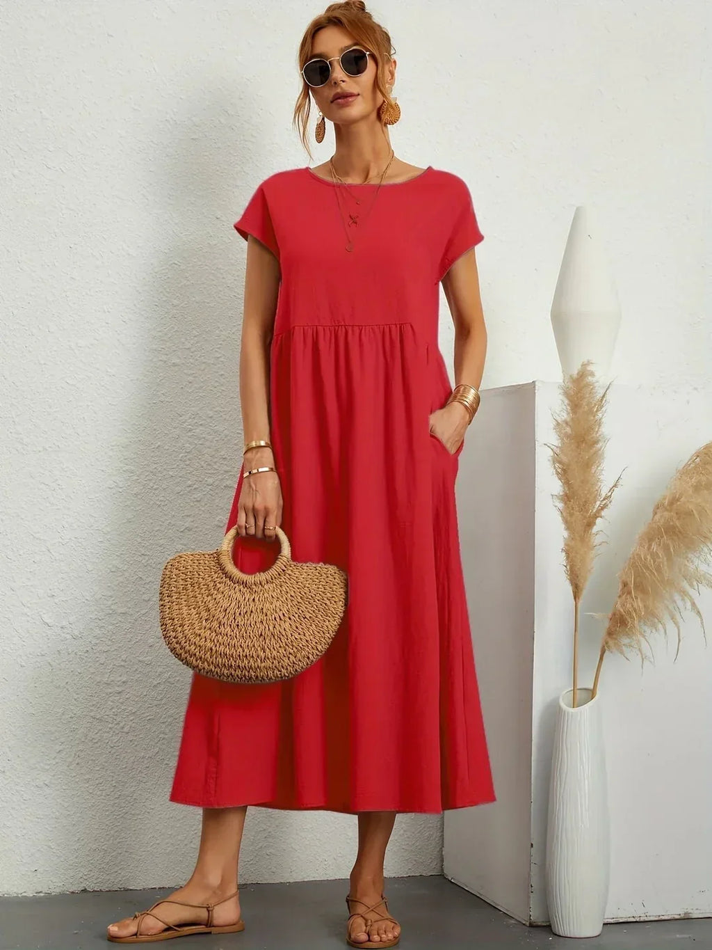 Gabrielle™ — Abito midi fluido, eleganza senza tempo