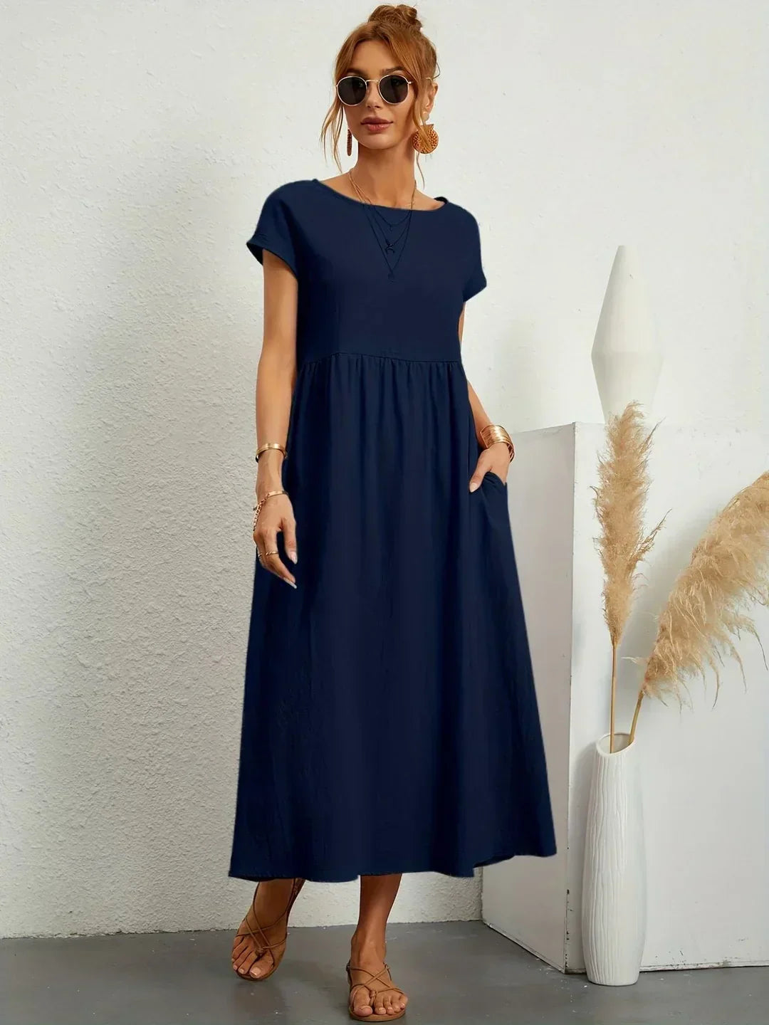 Gabrielle™ — Abito midi fluido, eleganza senza tempo