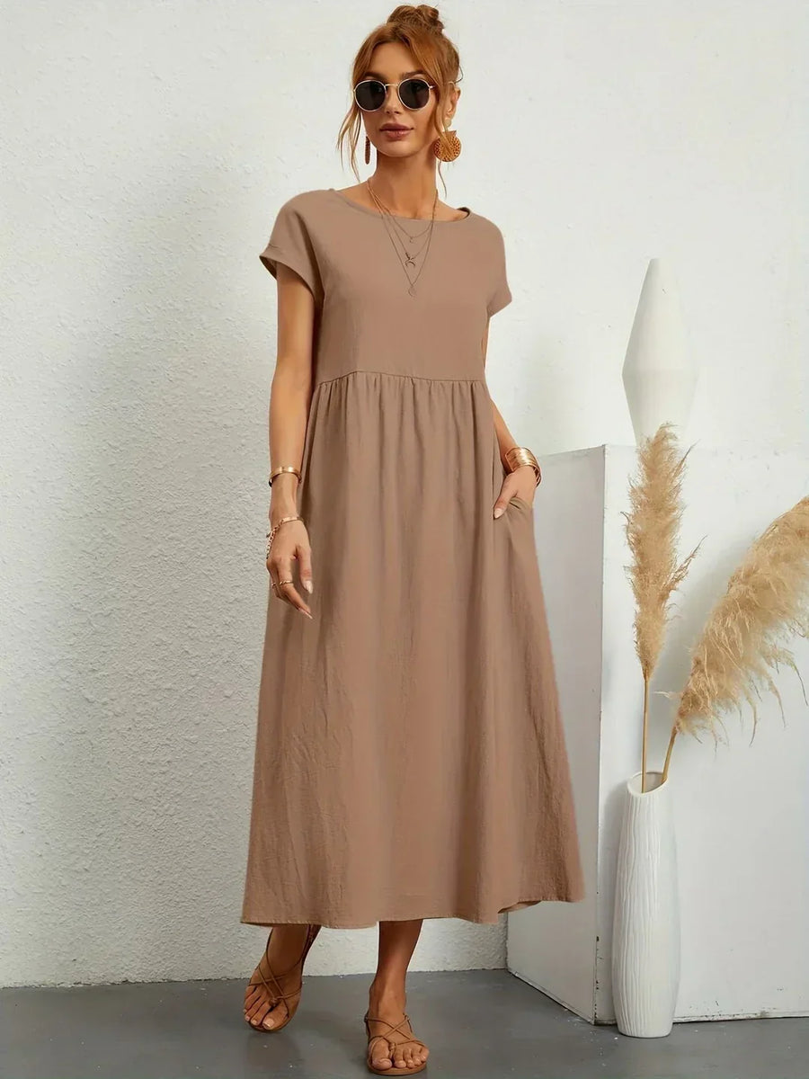 Gabrielle™ — Abito midi fluido, eleganza senza tempo
