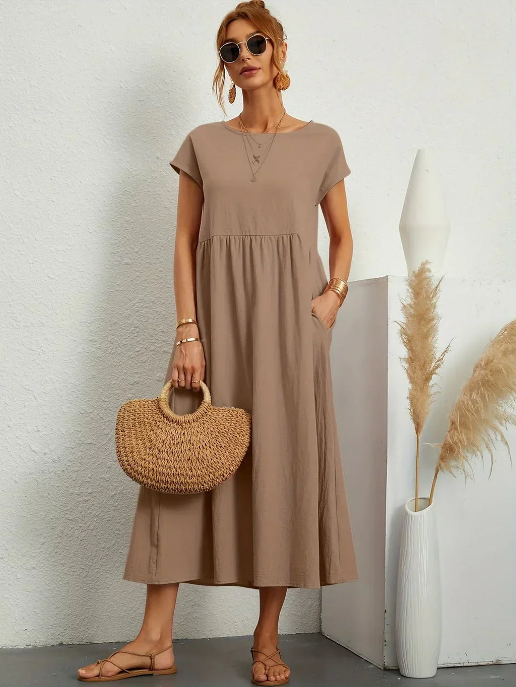 Gabrielle™ — Abito midi fluido, eleganza senza tempo