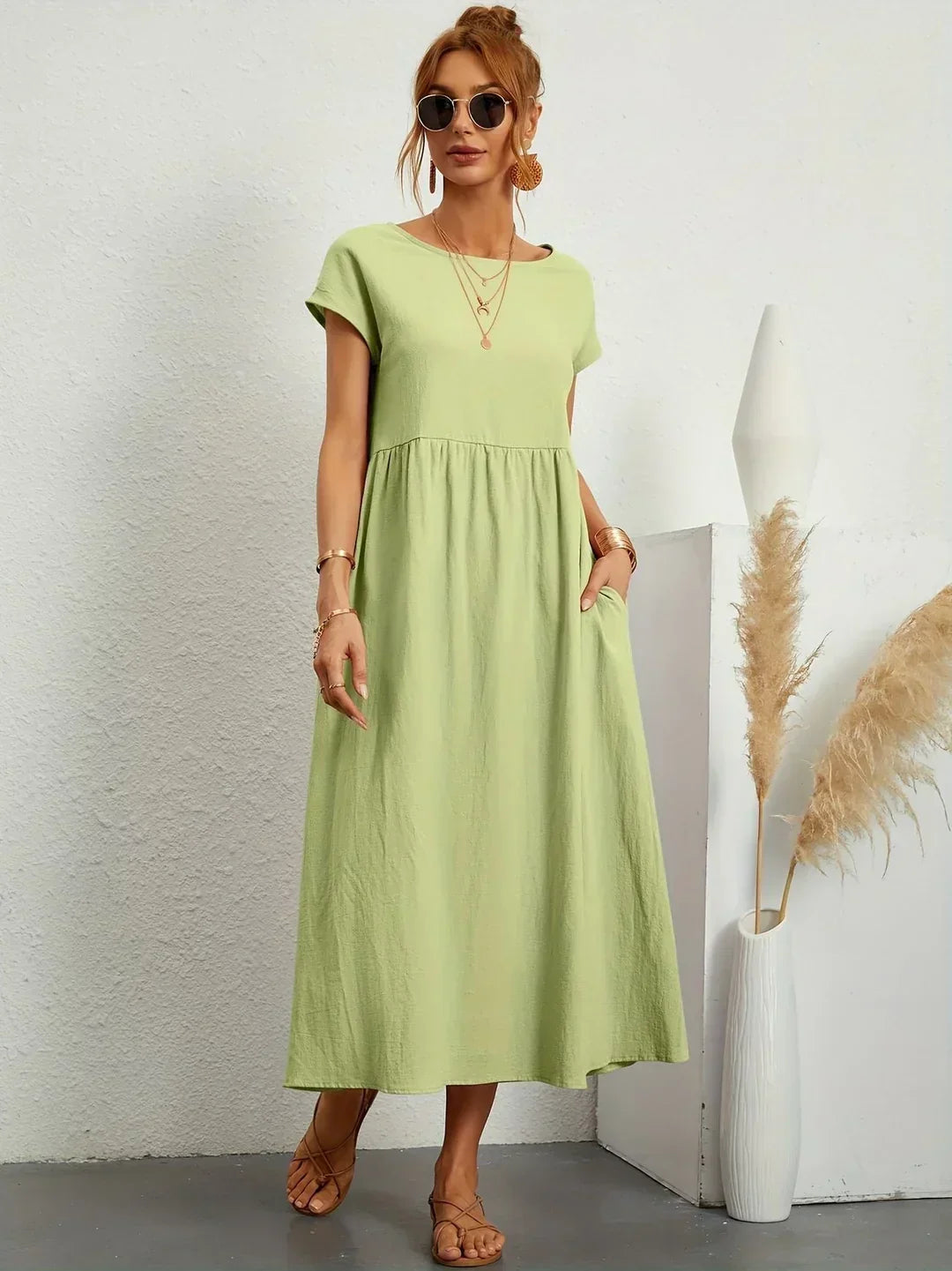 Gabrielle™ — Abito midi fluido, eleganza senza tempo