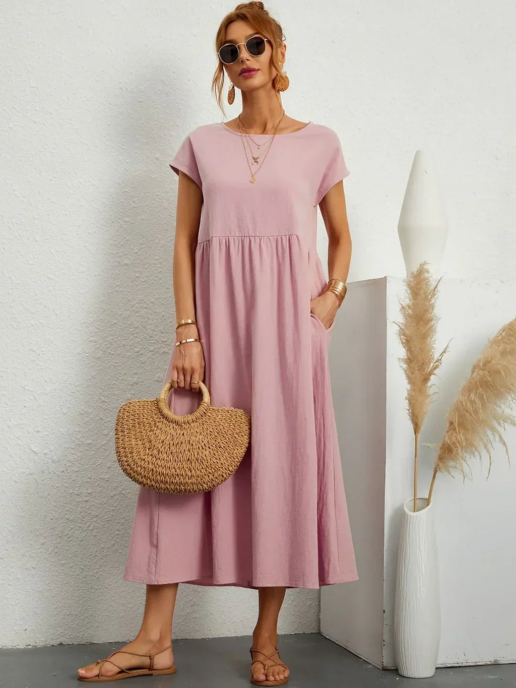 Gabrielle™ — Abito midi fluido, eleganza senza tempo