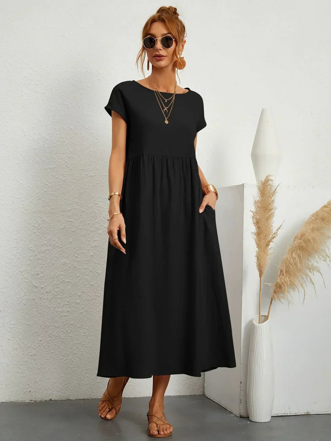 Gabrielle™ — Abito midi fluido, eleganza senza tempo