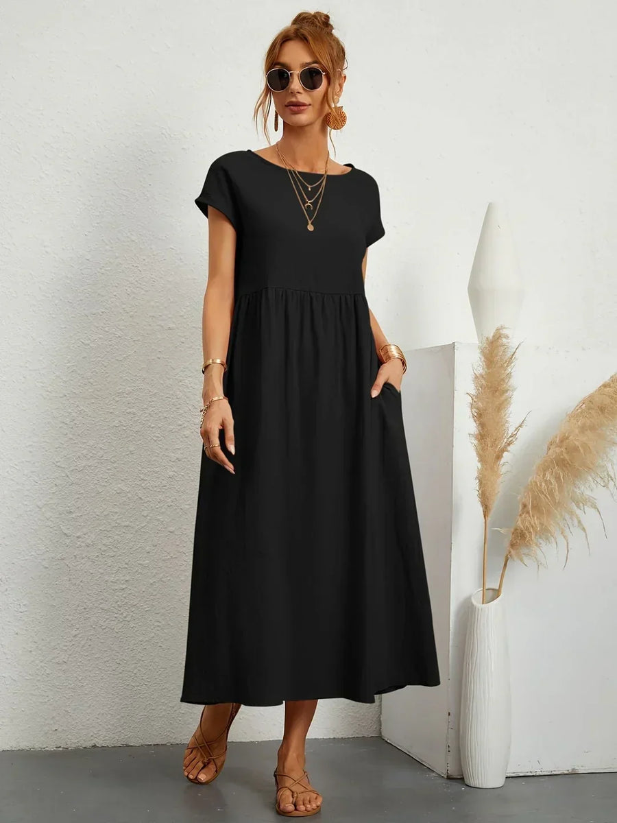 Gabrielle™ — Abito midi fluido, eleganza senza tempo