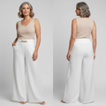 Évelyne™ — Pantalone largo a vita alta modellante
