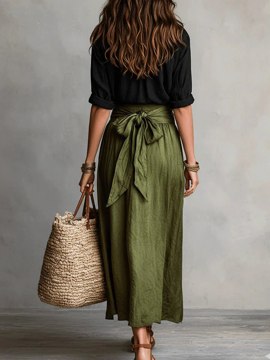 Vida | Completo Elegante Blusa e Gonna Midi