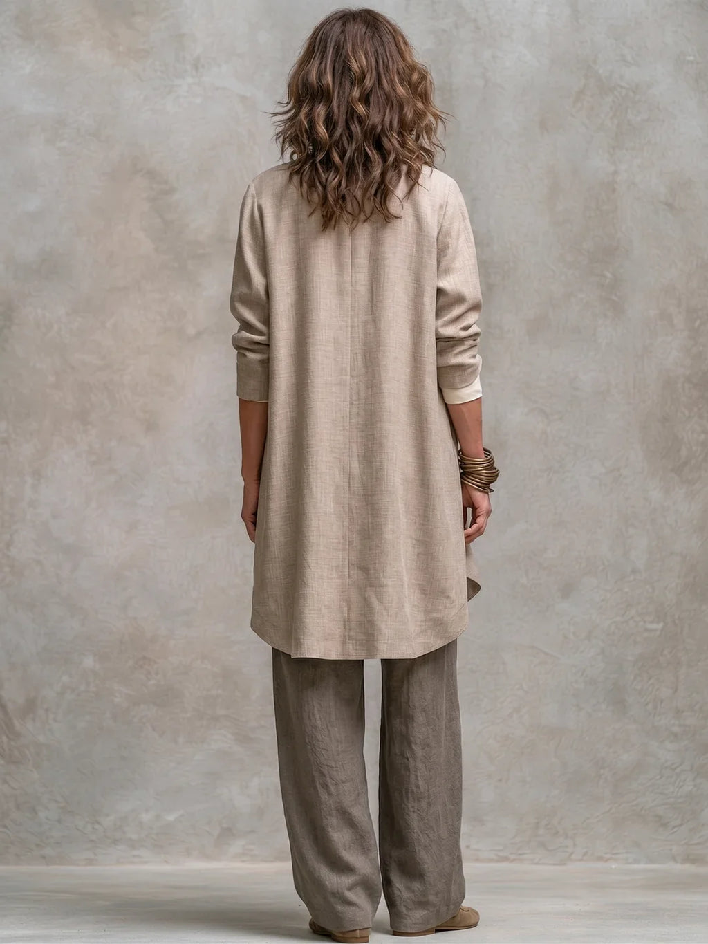 Costanza | Completo Tre Pezzi con Pantalone Palazzo