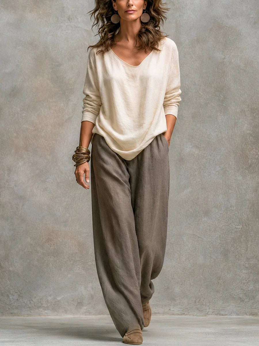 Costanza | Completo Tre Pezzi con Pantalone Palazzo