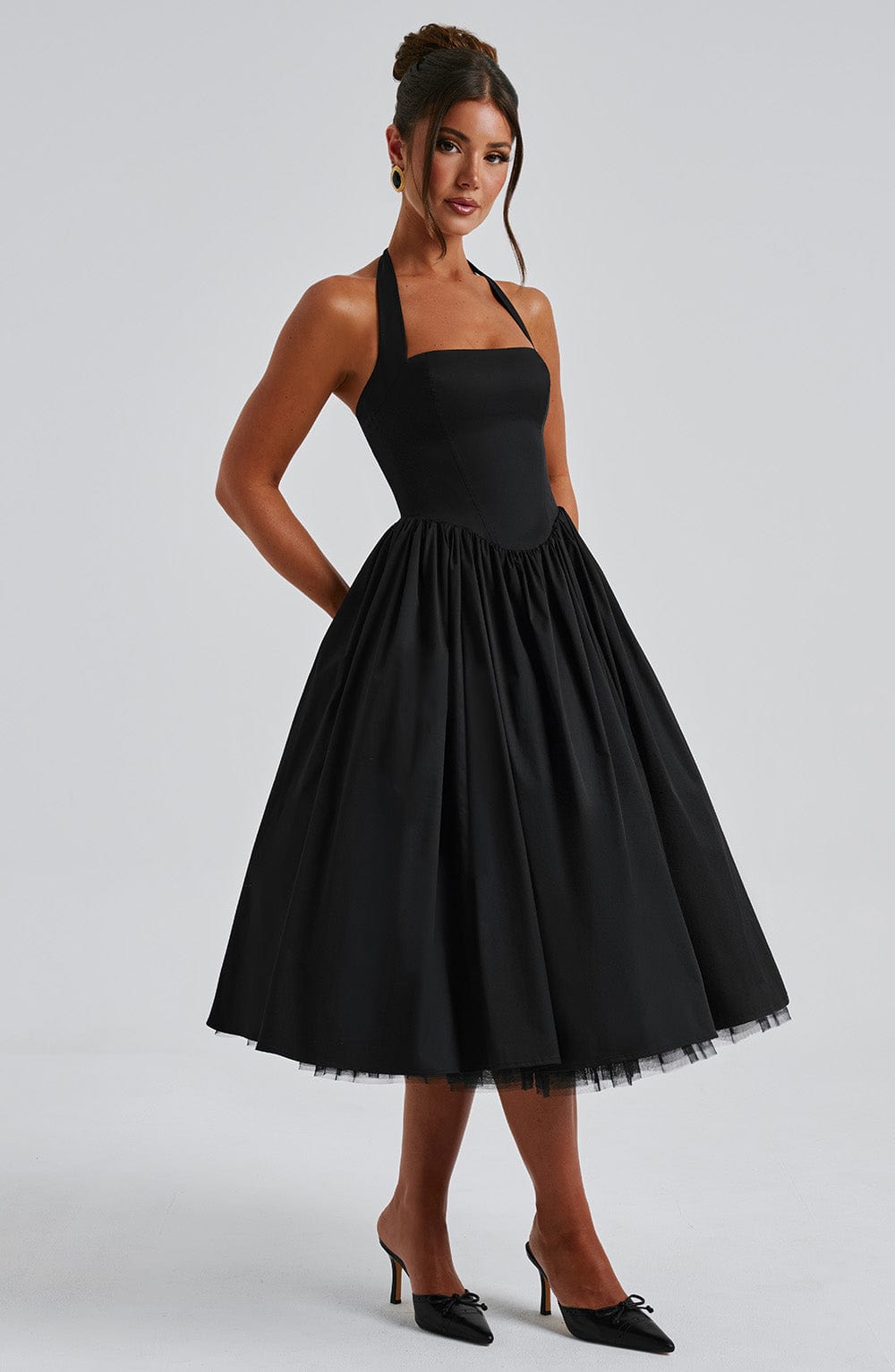Cressida | Abito Midi Nero
