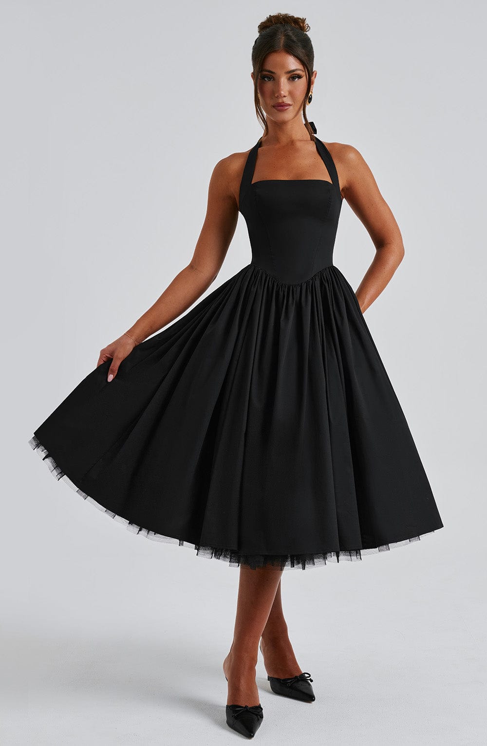 Cressida | Abito Midi Nero