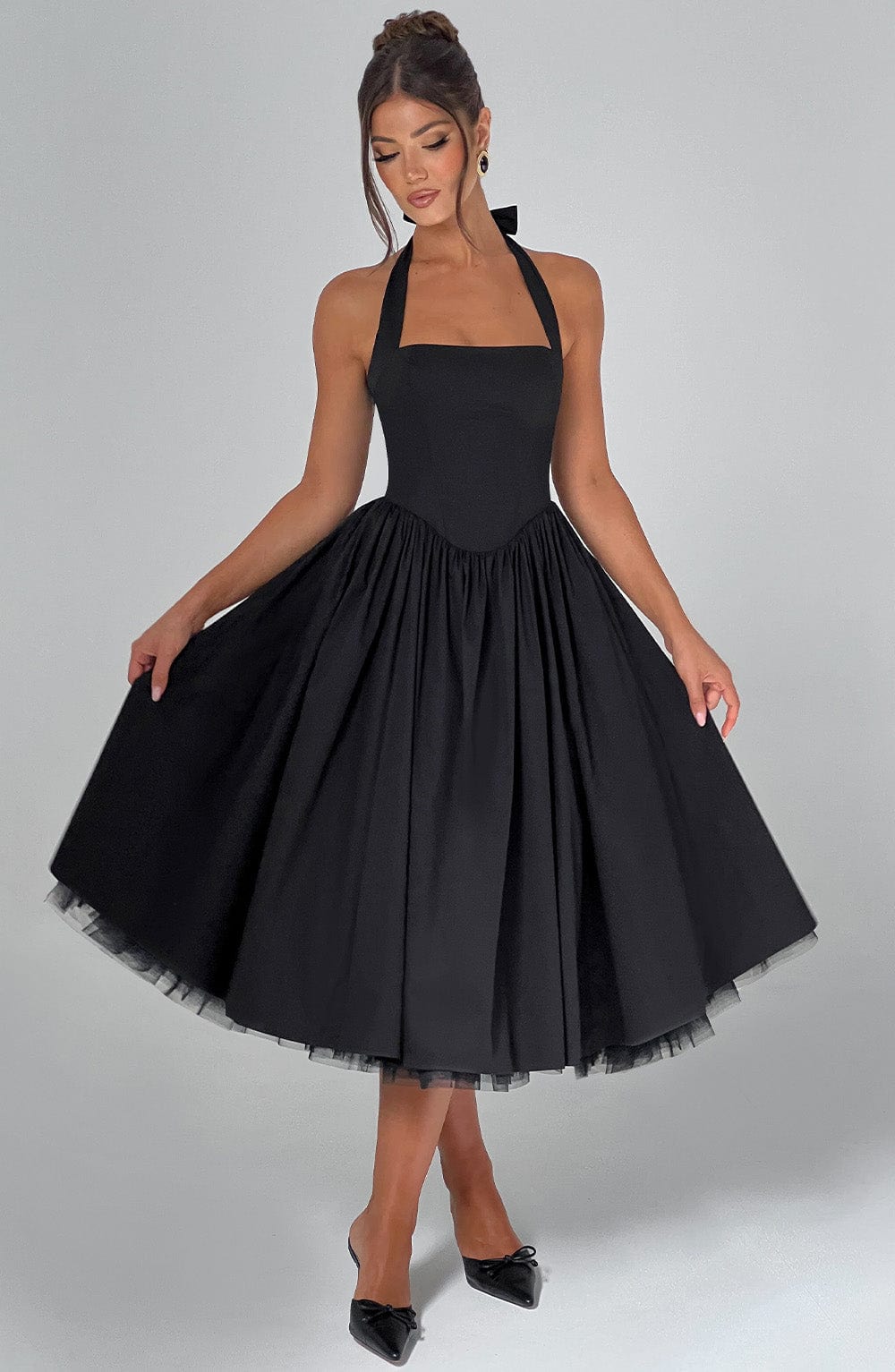 Cressida | Abito Midi Nero