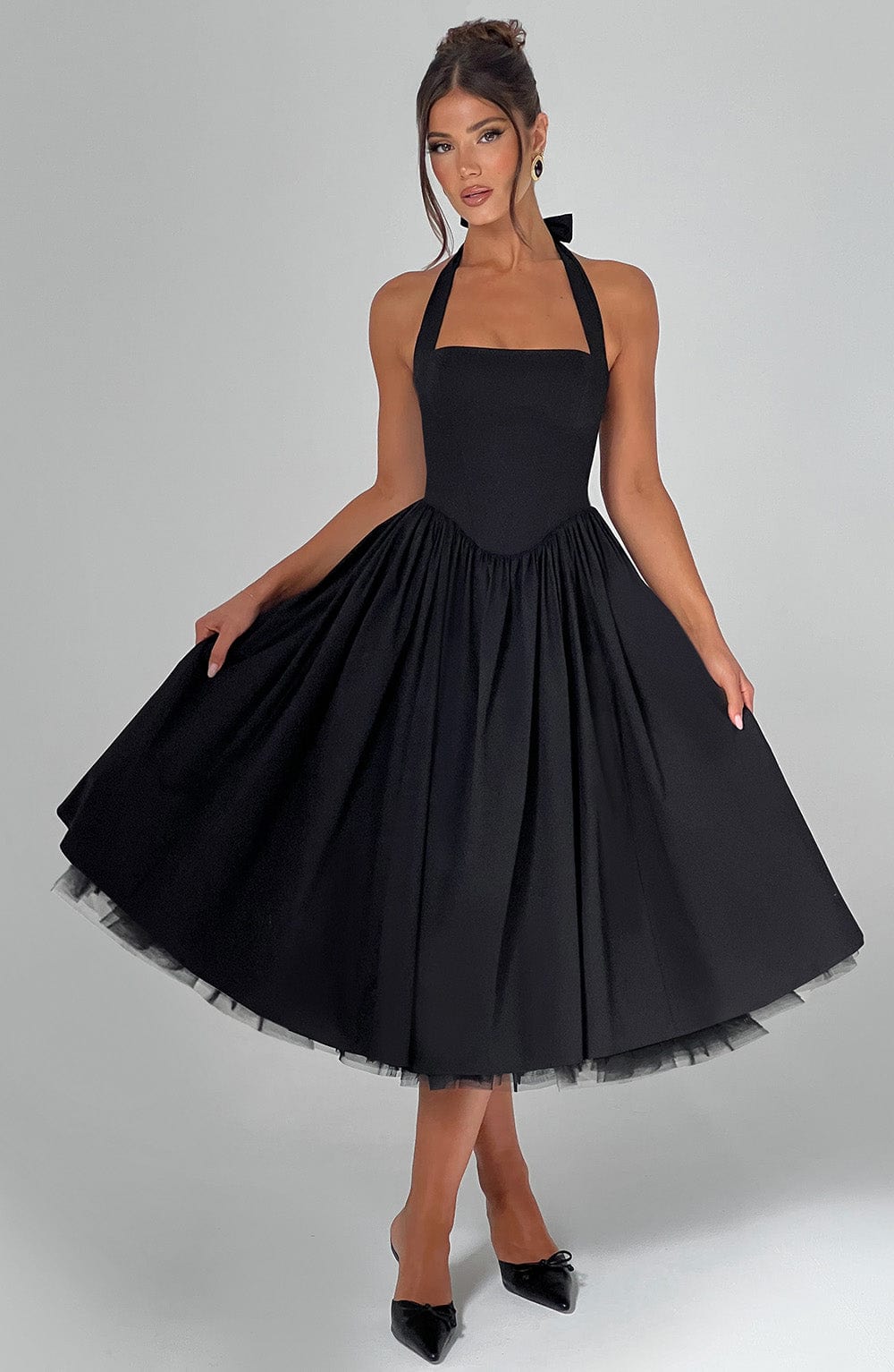 Cressida | Abito Midi Nero