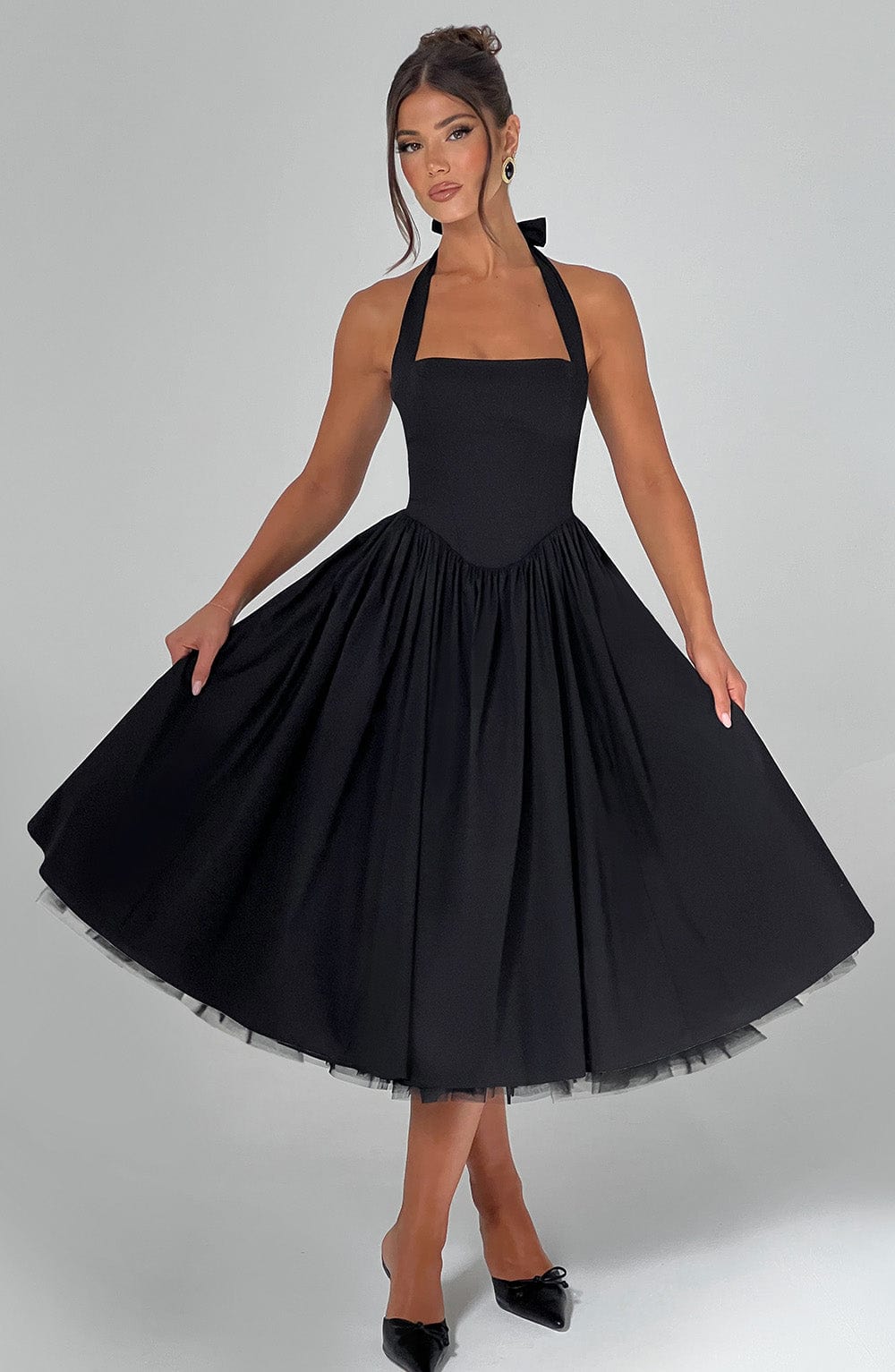 Cressida | Abito Midi Nero