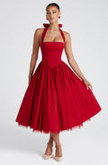 Cressida | Abito Midi Rosso