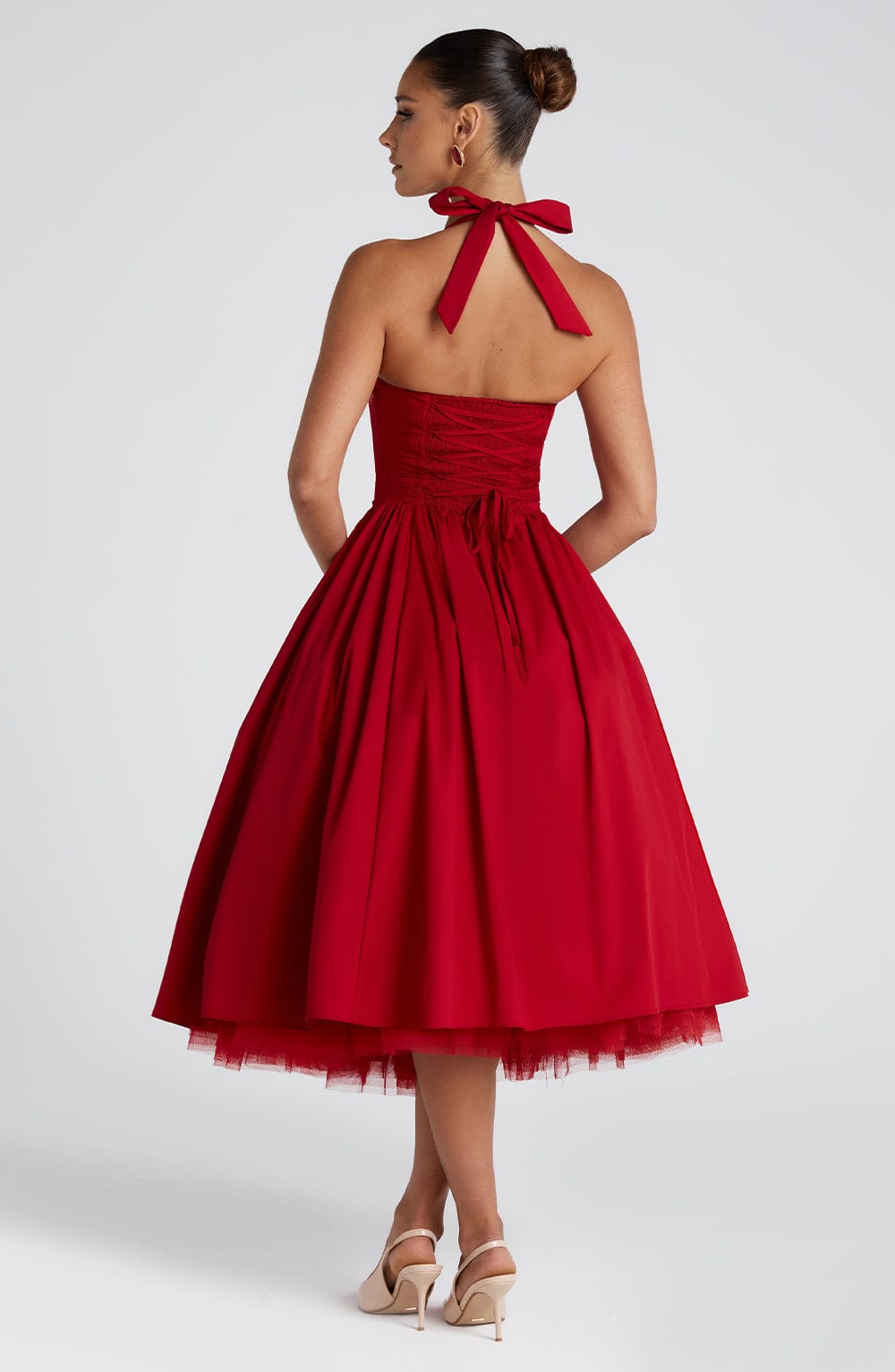 Cressida | Abito Midi Rosso