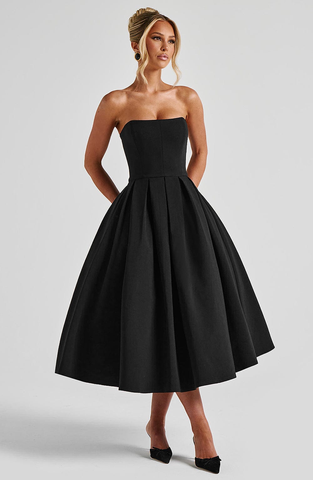 Edith | Abito Midi Nero
