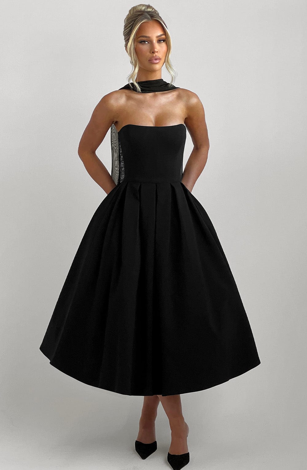 Edith | Abito Midi Nero