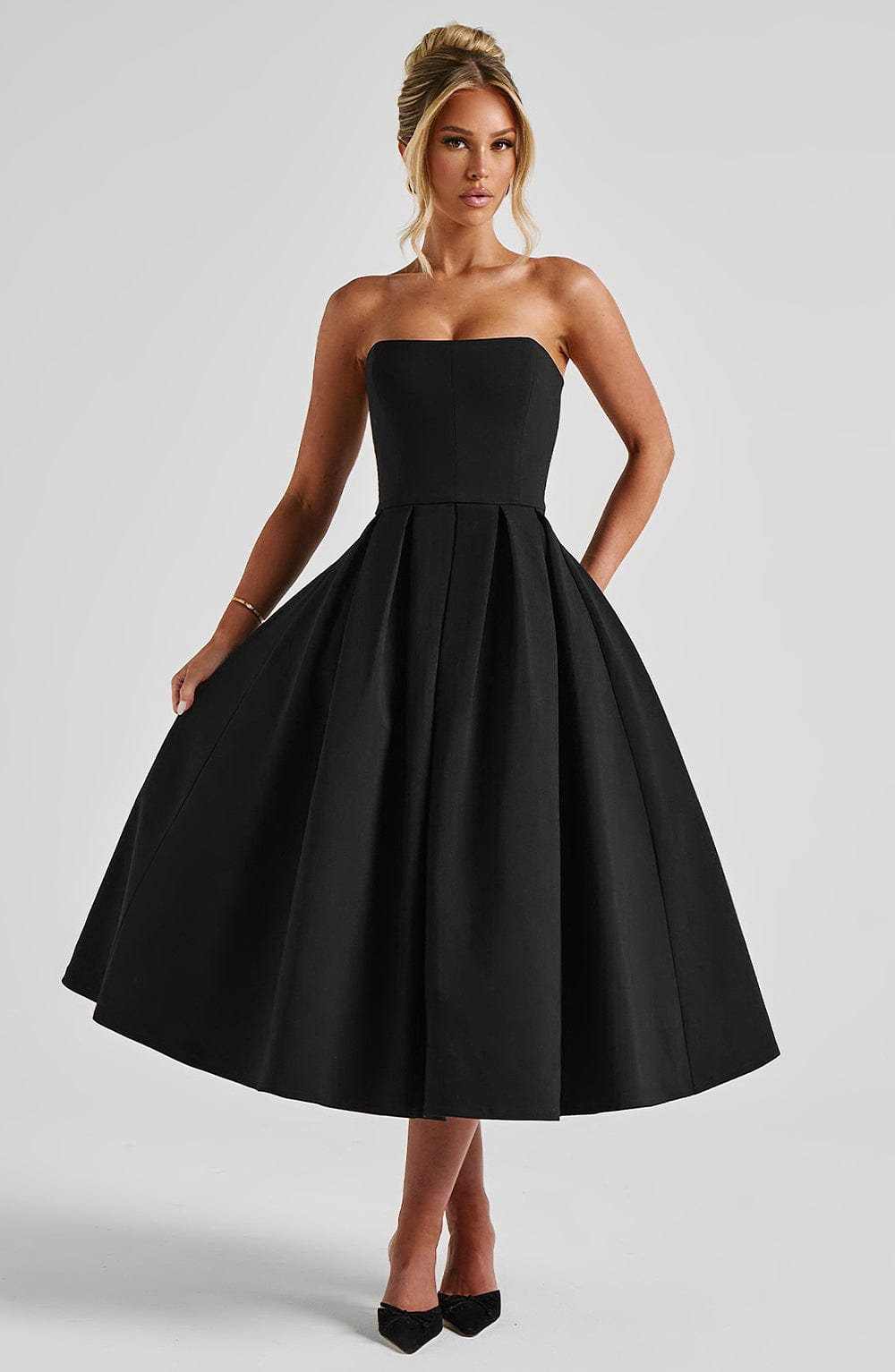 Edith | Abito Midi Nero