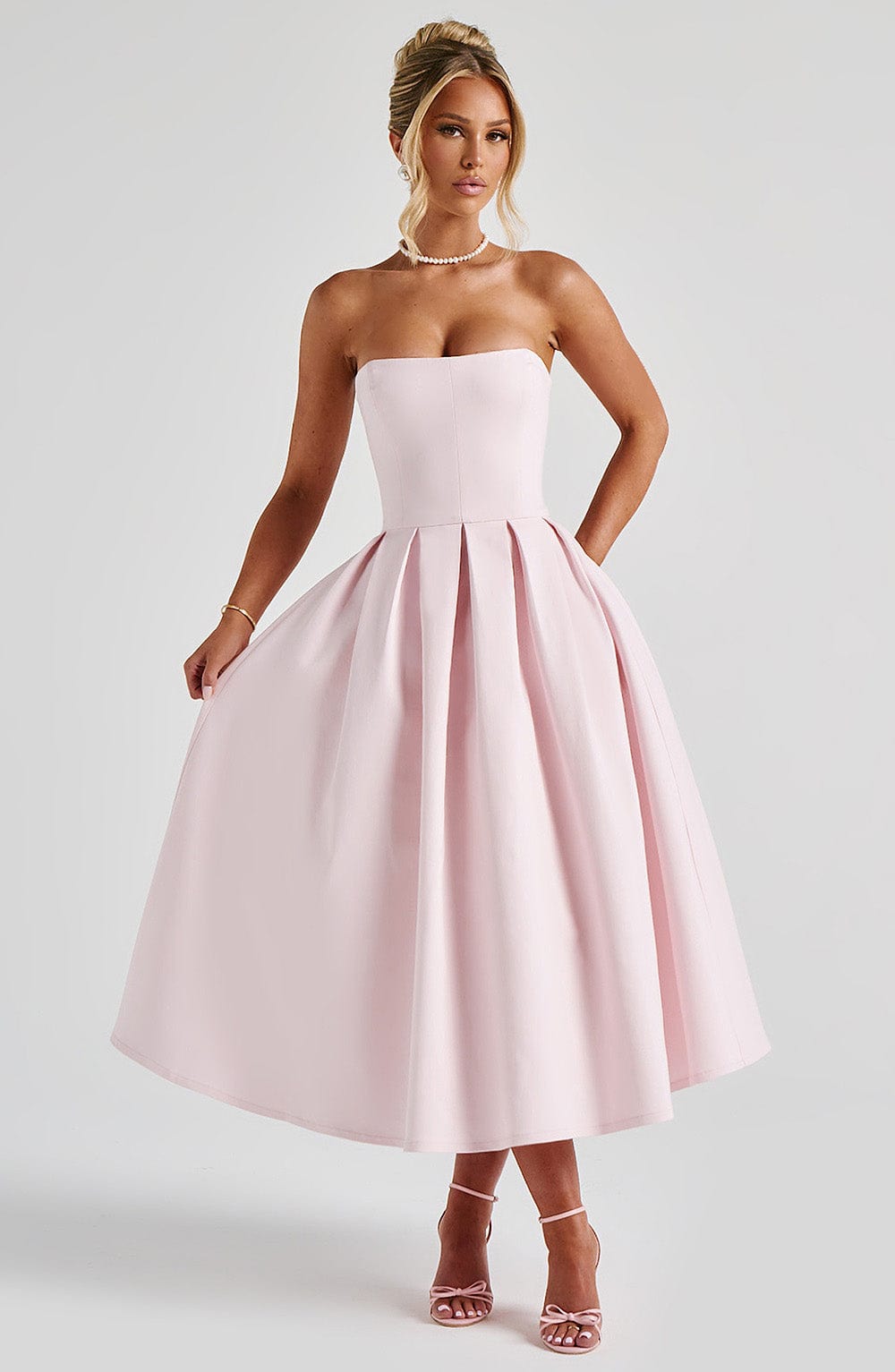 Edith | Abito Midi Rosa