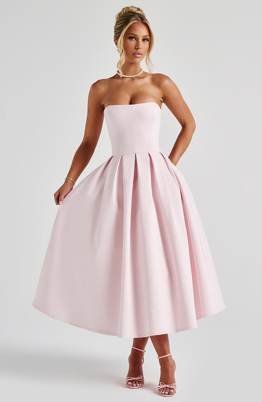 Edith | Abito Midi Rosa