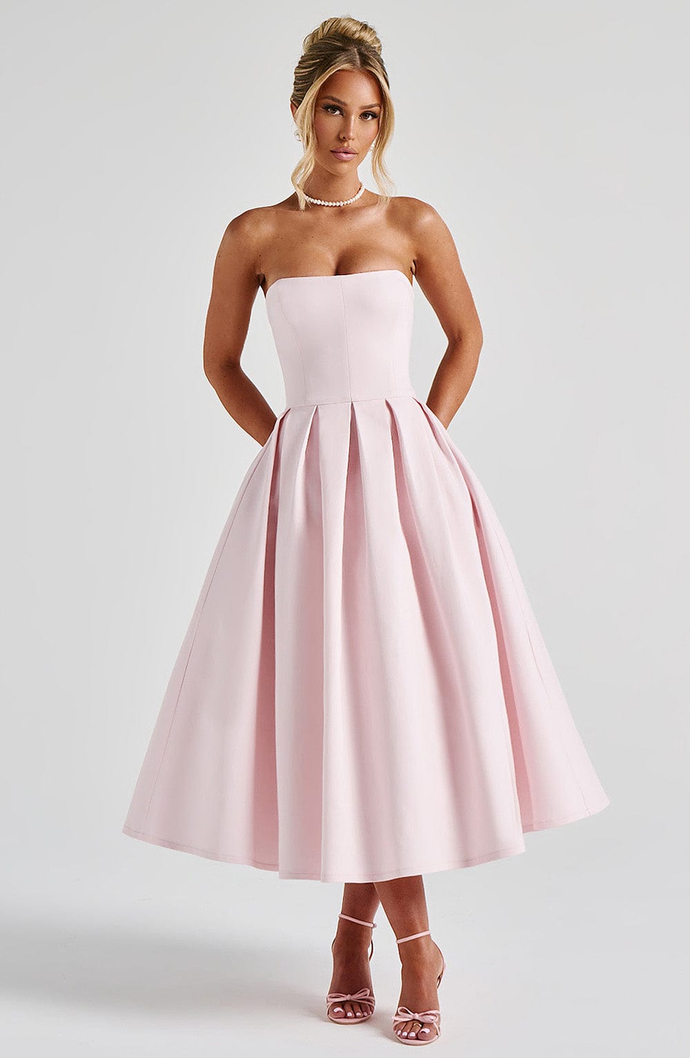Edith | Abito Midi Rosa