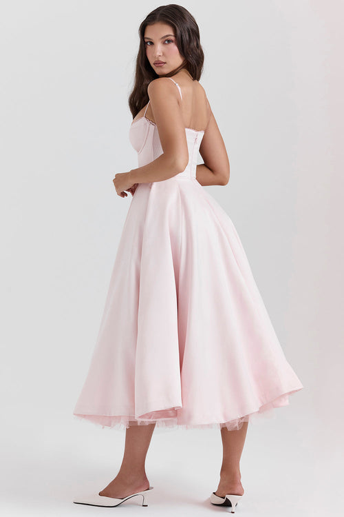 Aurora | Abito Midi Rosa