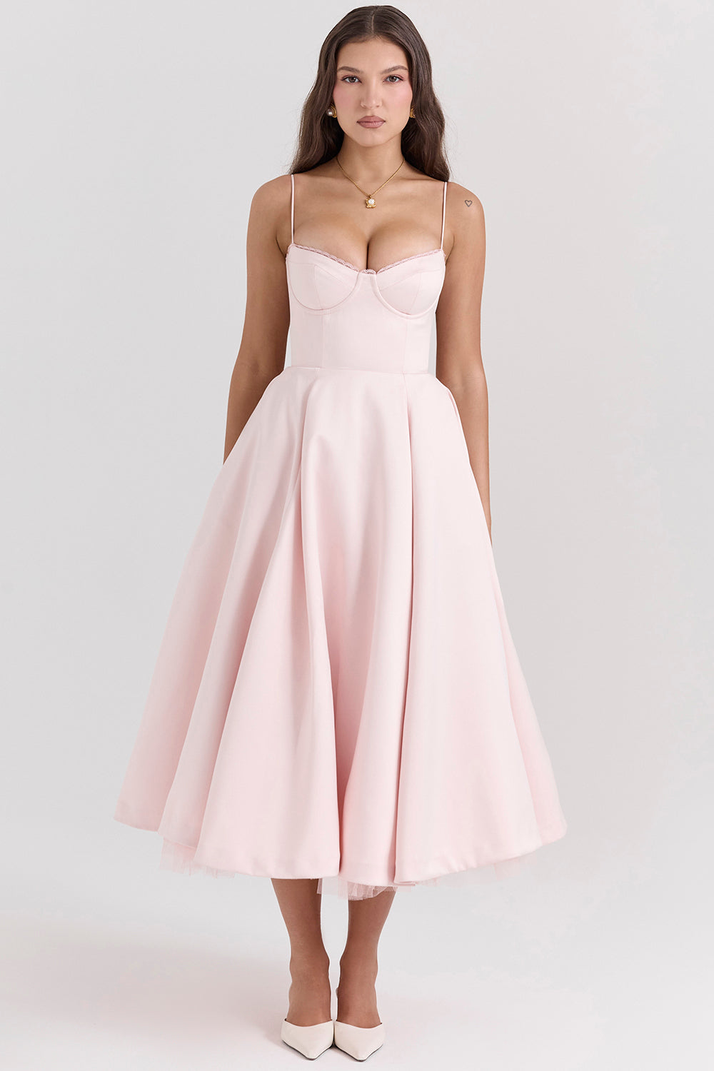 Aurora | Abito Midi Rosa